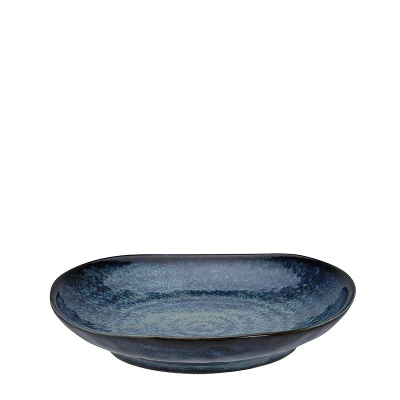 Kobaltblaues Dreieck Handgefertigter Teller 16,5 cm – Drachenfrucht