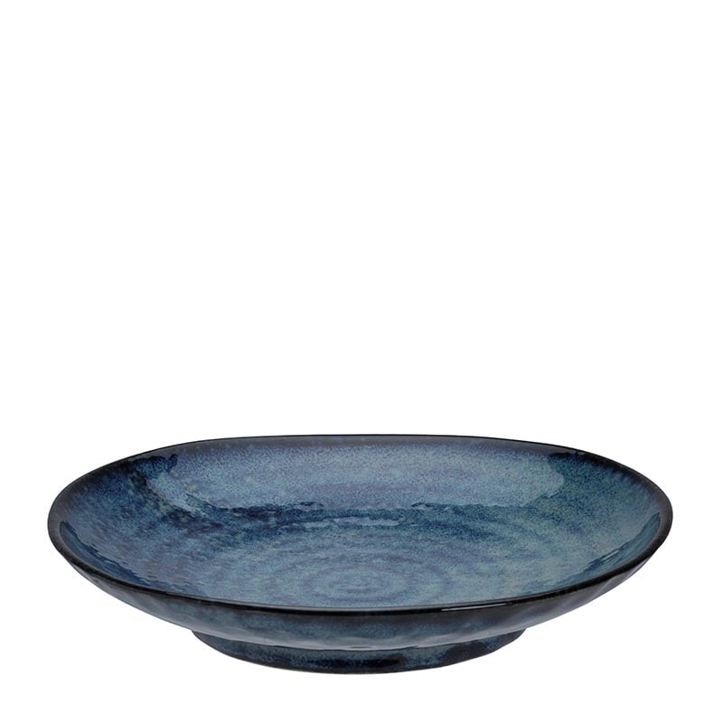 Kobaltblaues Dreieck Handgefertigter Teller 19 cm