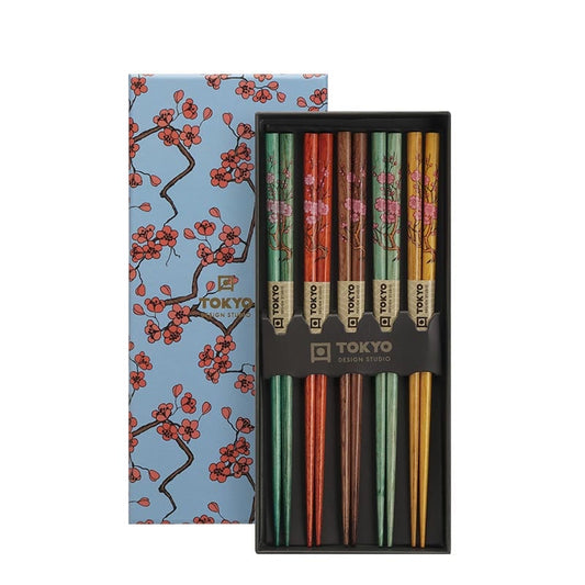 Essstäbchen Sakura Kirschblüten (Geschenkbox) 5 Paare