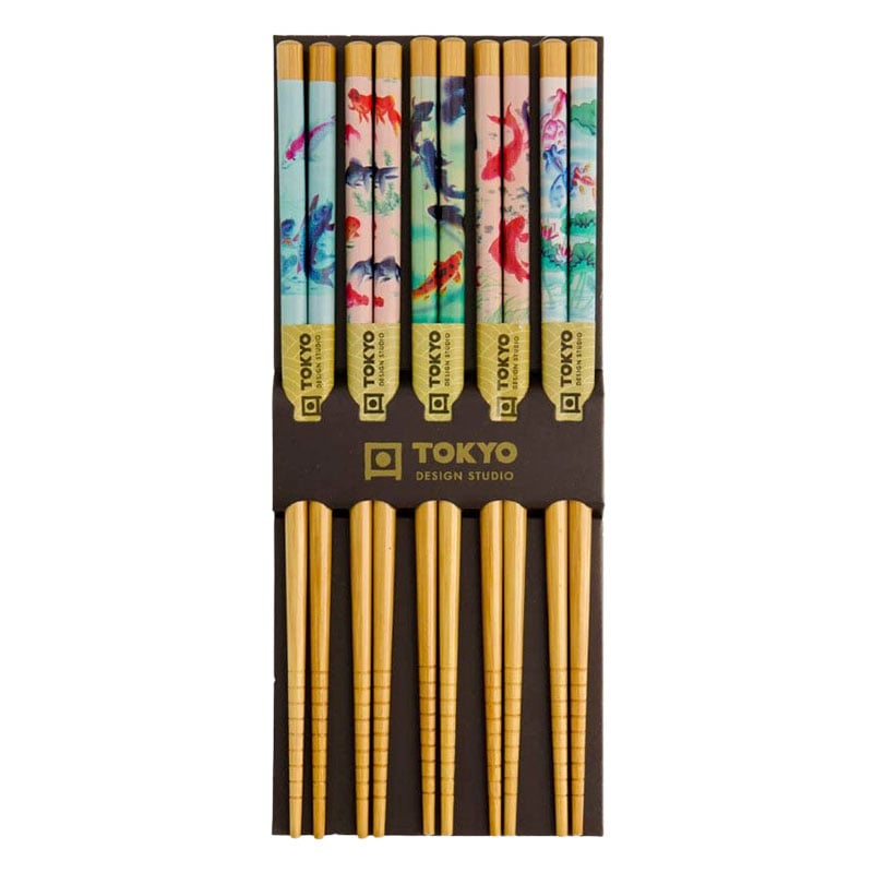 Essstäbchen mit Koi-Fischen 5 Paare