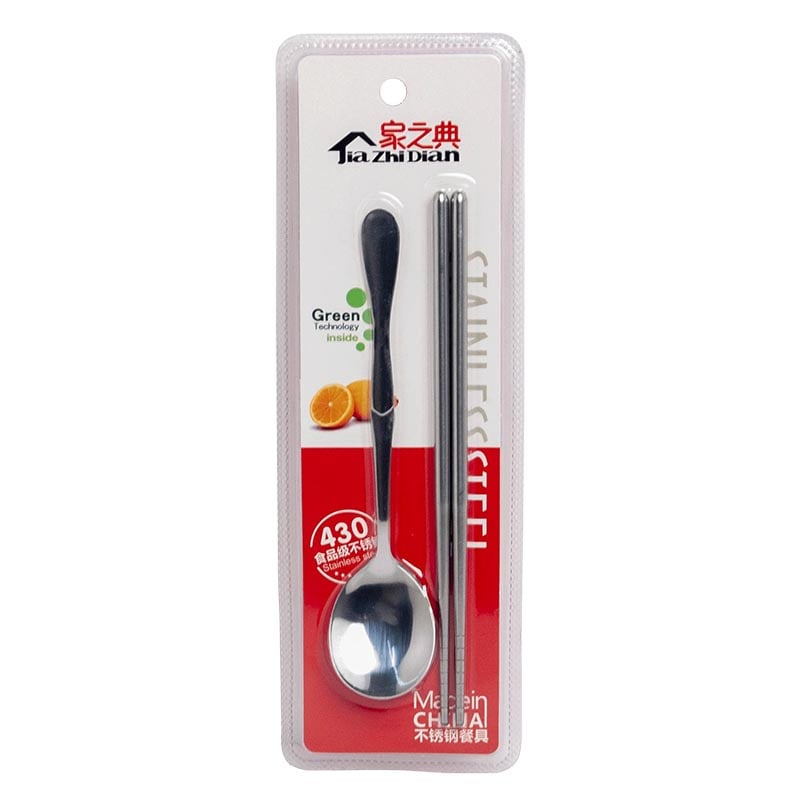 Ramen-Set. Essstäbchen & Löffel aus Edelstahl