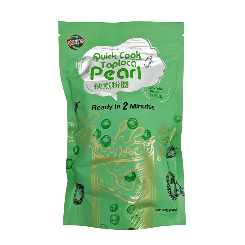 Boba für Bubble Tea fertig in 2 Minuten (Tapiokaperlen Matcha) 250g