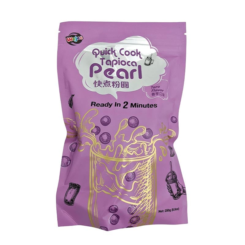 Boba für Bubble Tea fertig in 2 Minuten (Tapiokaperlen Taro) 250g