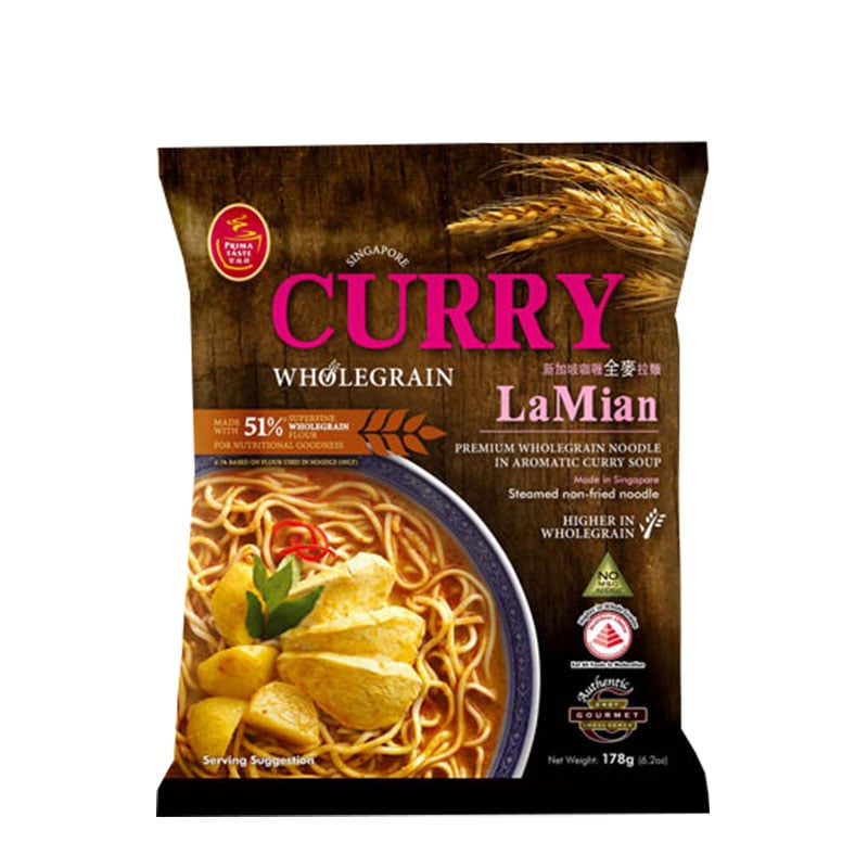 Prima Taste Curry La Mian Vollkornnudeln echte Currypaste & Kokosmilch