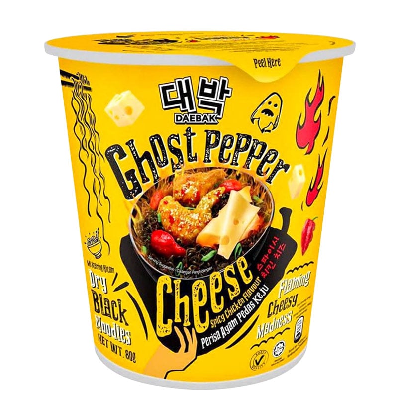 Daebak Ghost Pepper Nudel-Tasse Scharfes Hühnchen Käse