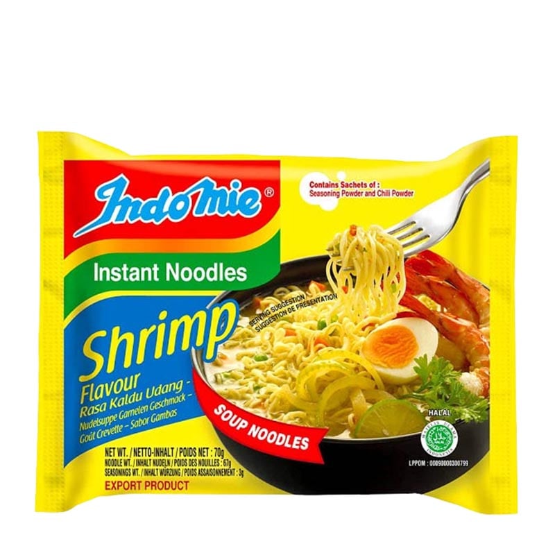 Nudelsuppe mit Garnelen Indomie – Drachenfrucht Nudelsuppe mit Garnelen Indomie – Drachenfrucht