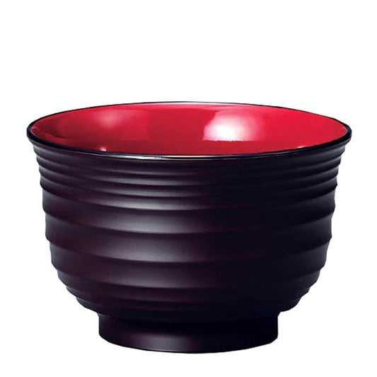 Japanische traditionelle Schale Melamin Schwarz & Rot Kodai 11cm