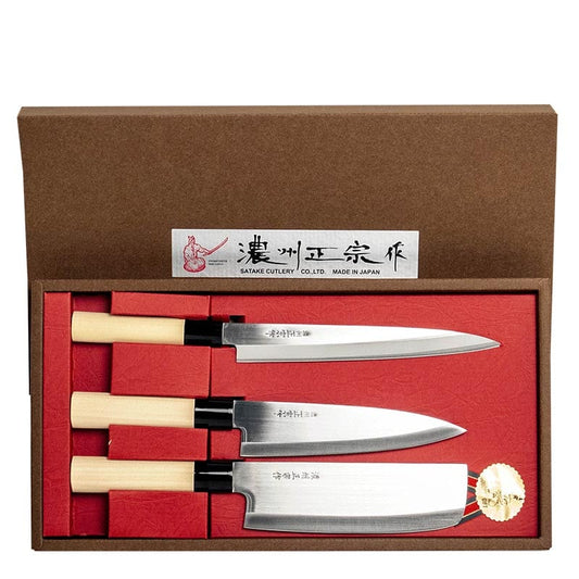 Japanisches Messerset 3 Stück Geschenkbox