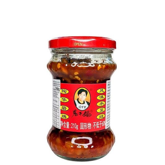 Lao Gan Ma fermentierte Sojabohnen mit Chili (Douchi) 210g