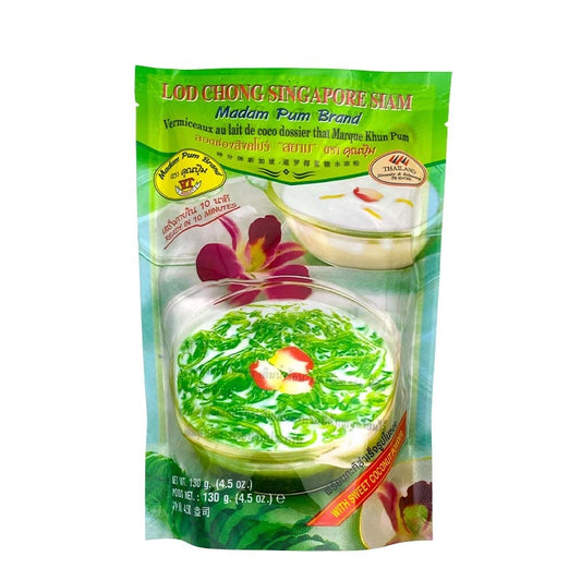 Lod Chong thailändisches Dessert Pandan-Nudeln & Kokosnusssuppe 130g