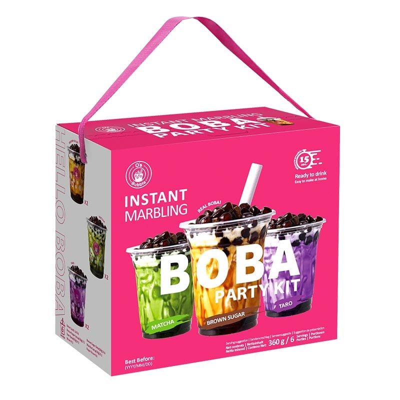 Marmorierte Boba-Tee-Party 8er-Pack
