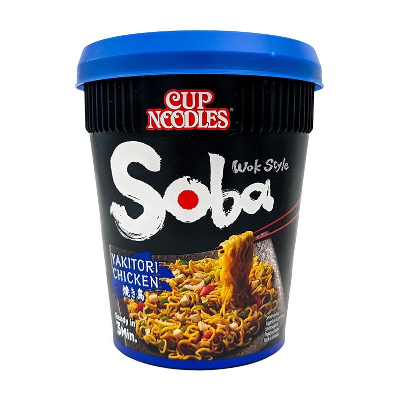 Nissin Soba Nudel-Tasse Wok-Style Yakitori Hühnchen