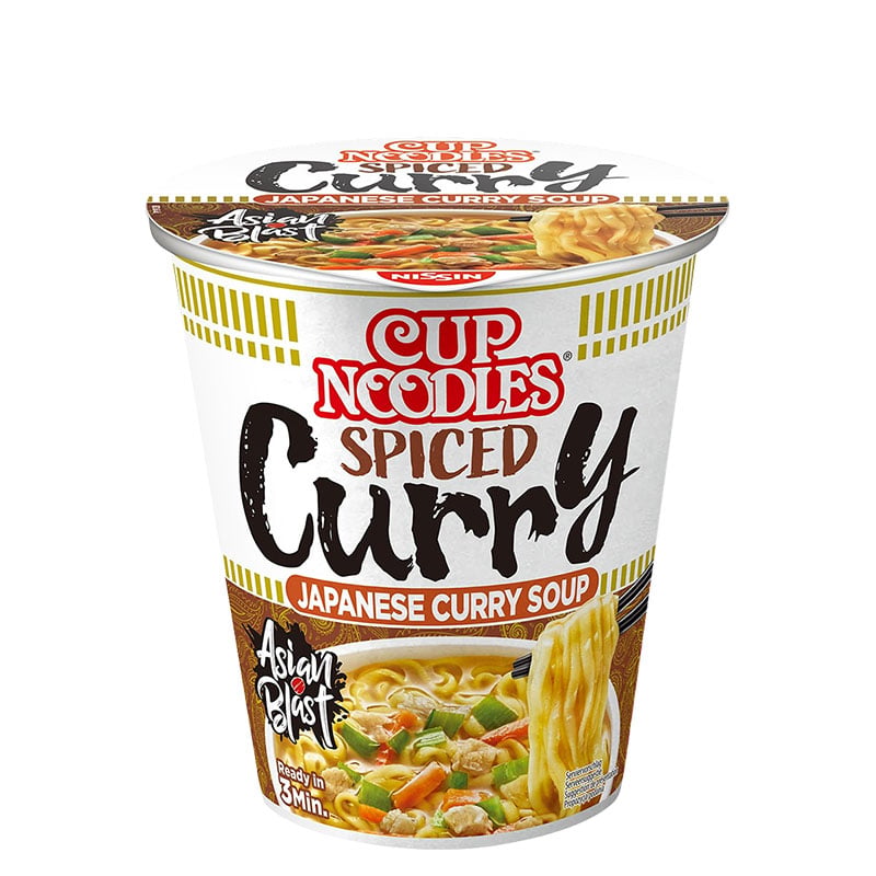 Nissin Nudel-Tasse Scharfes Curry