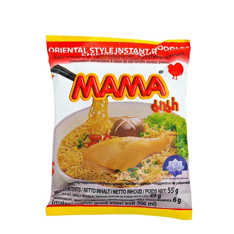 Nudeln mit Hühnchengeschmack