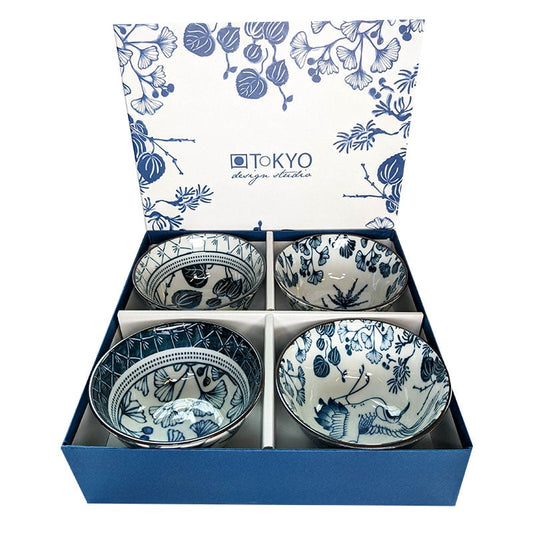 Flora Japonica Reisschalen-Set in Geschenkbox 4 Schalen