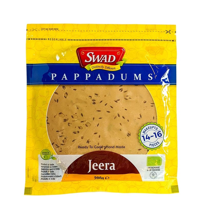 Pappadum Jeera Kreuzkümmel indisches Fladenbrot 200g