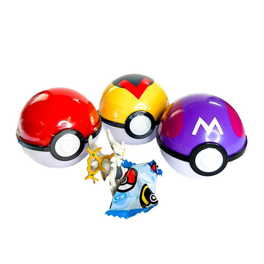 Pokéball mit Süßigkeiten & Pokémon-Figur