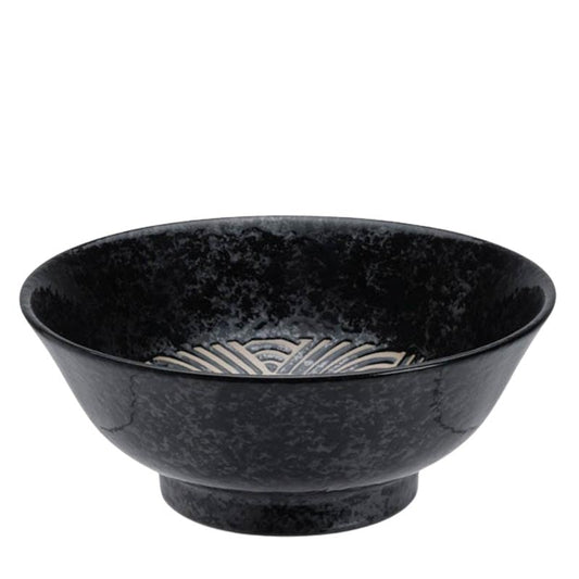 Ramen Schale Japanische Wellen Schwarz 21,3 cm