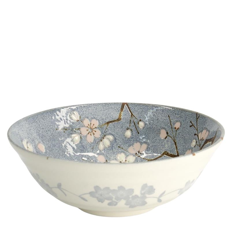 Ramenschale Sakura Blau-Grau 21cm