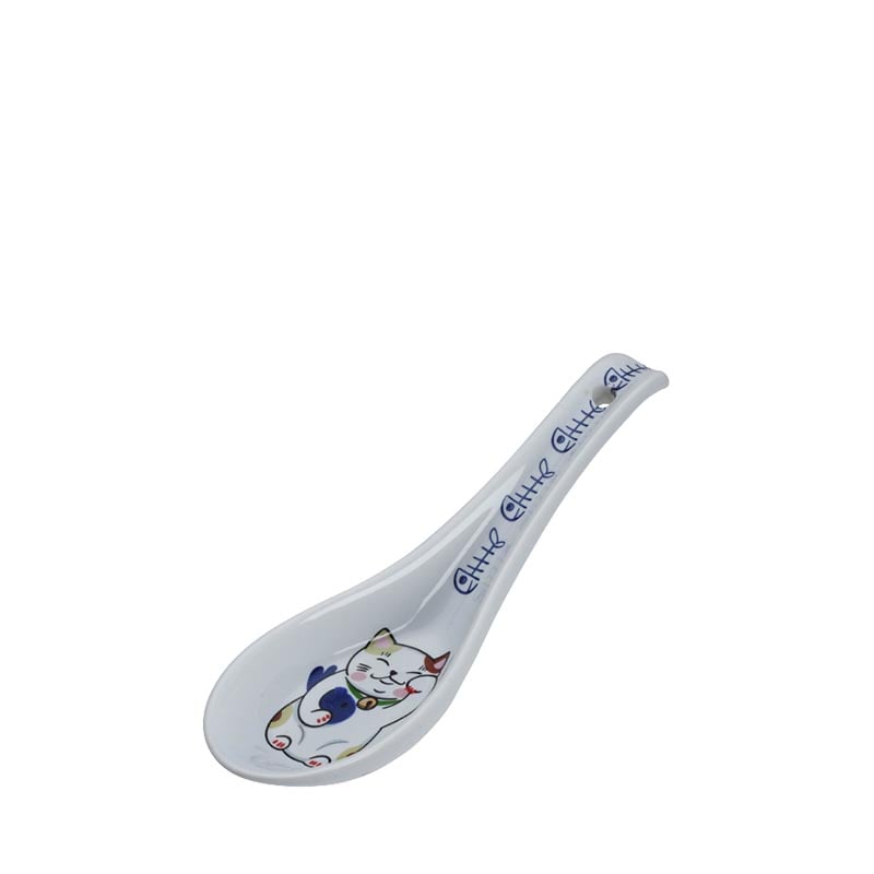 Kawaii Lucky Cat Ramenlöffel mit Blauer Katze