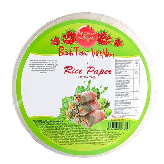 Reispapier für Frühlingsrollen Extra dünn 22cm 400g