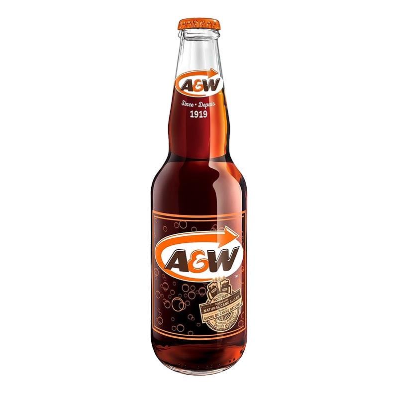 Root Beer A&W Glasflasche 341 ml