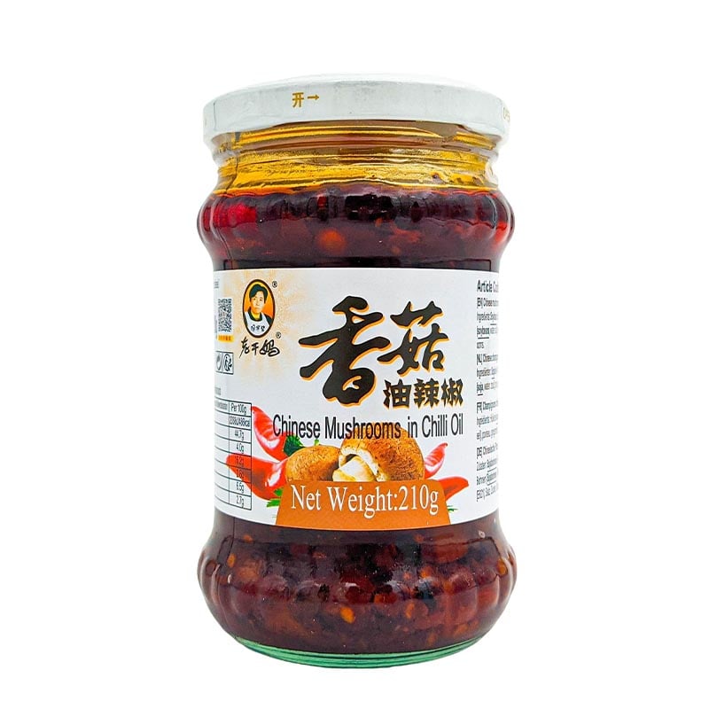 Shiitake in Chiliöl, Lao Gan Ma 210g