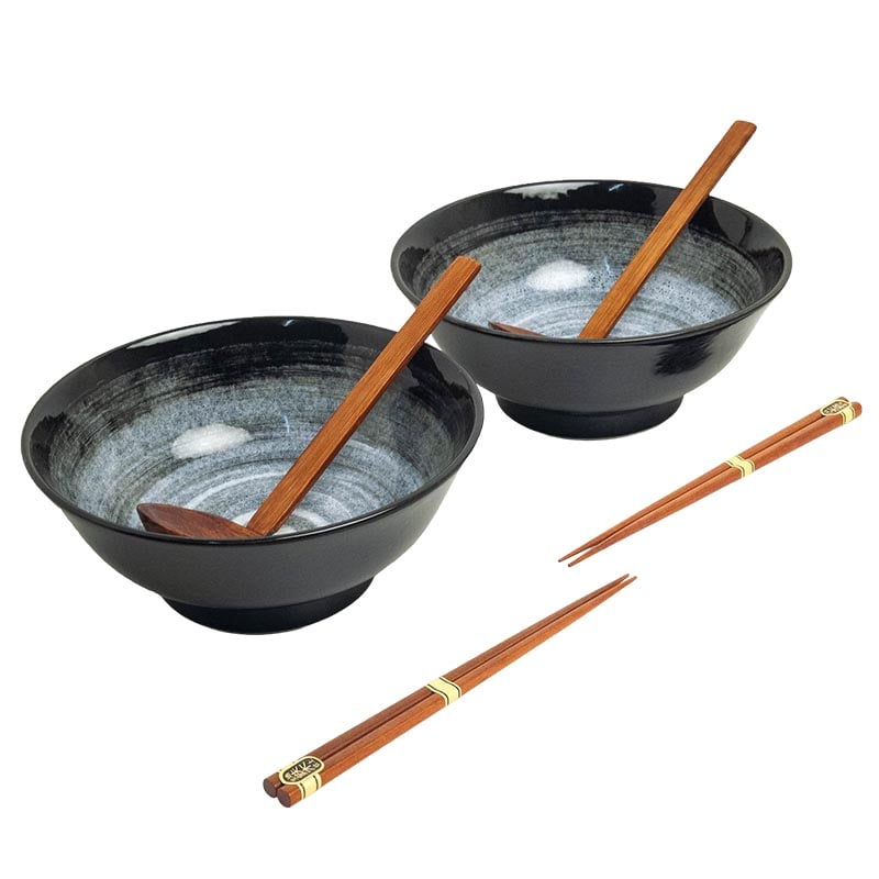 Ramen-Set Essstäbchen & Löffel Kuro