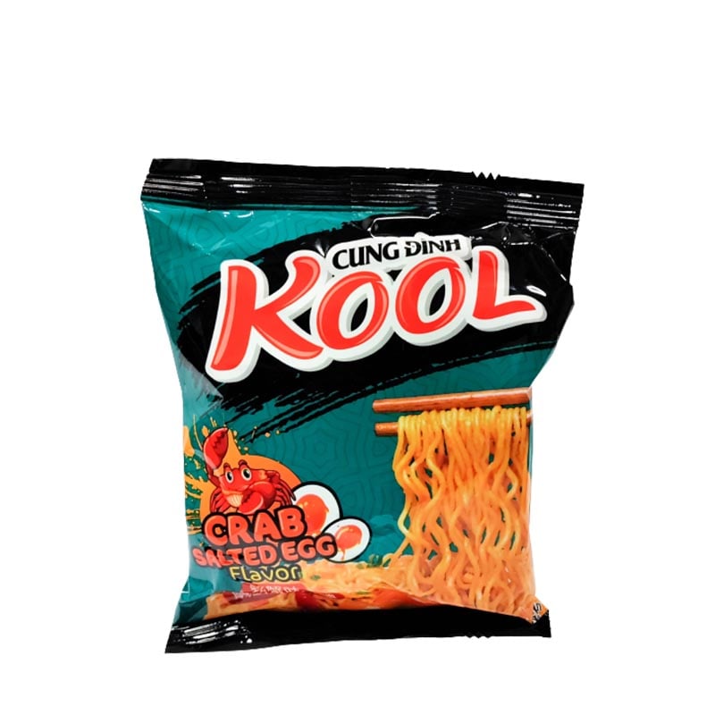 Nudeln mit gesalzenem Ei und Krabbe