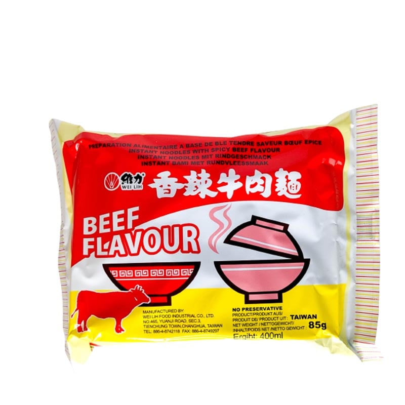 Instant Nudeln Rindfleisch Wei Lih