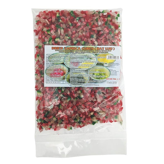 Tapiokawürfel, gefärbt