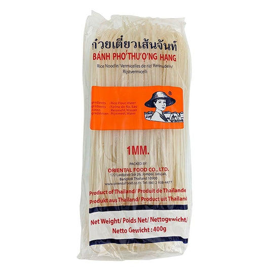 Dünne Reisnudeln für Nudelsuppe und Wok 400g