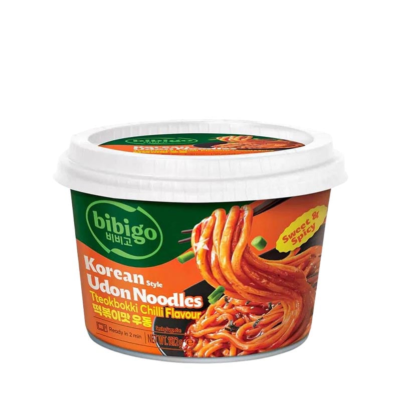 Udon-Schüssel mit Tteokbokki-Geschmack