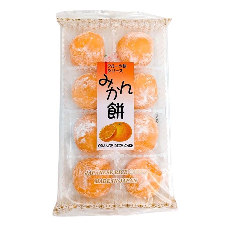 Traditionelle Daifuku Mochi Orange 8 Stück