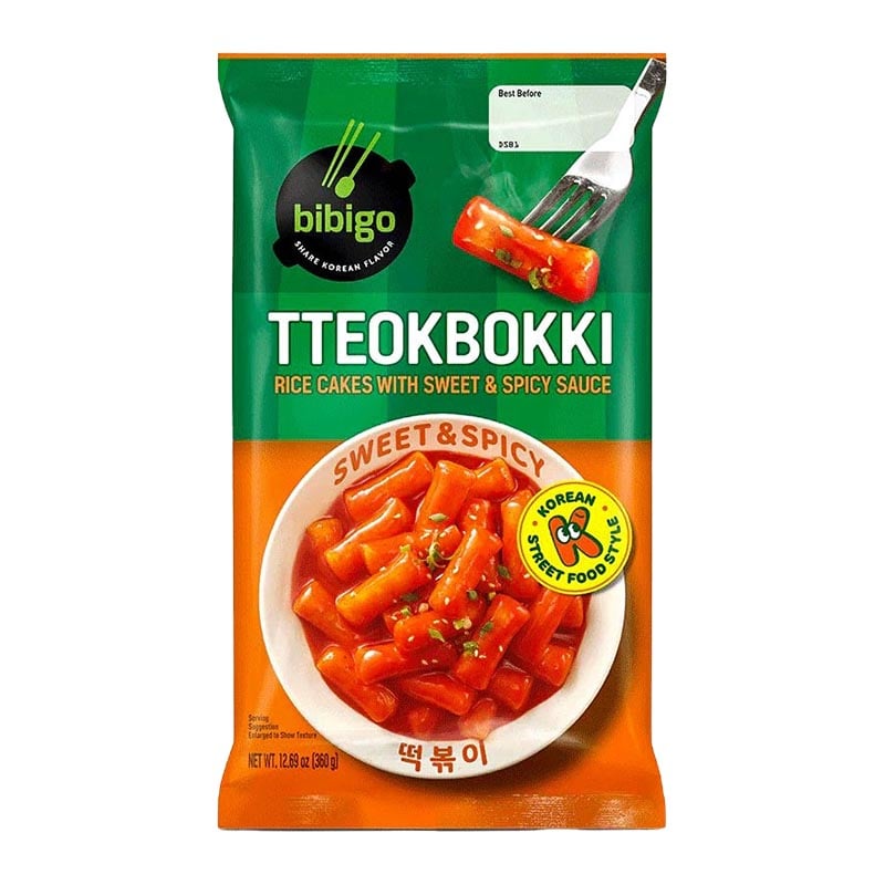 Instant Rice Cakes Sweet & Spicy Tteokbokki Bibigo 2er-Pack 360g