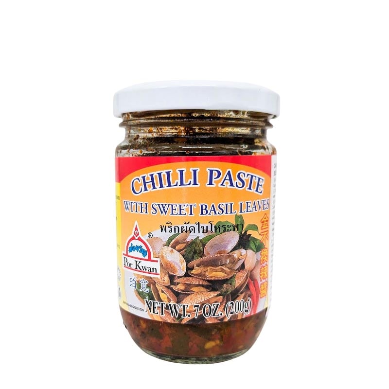 Chilipaste mit Thai-Basilikum (Süßbasilikum) 200g
