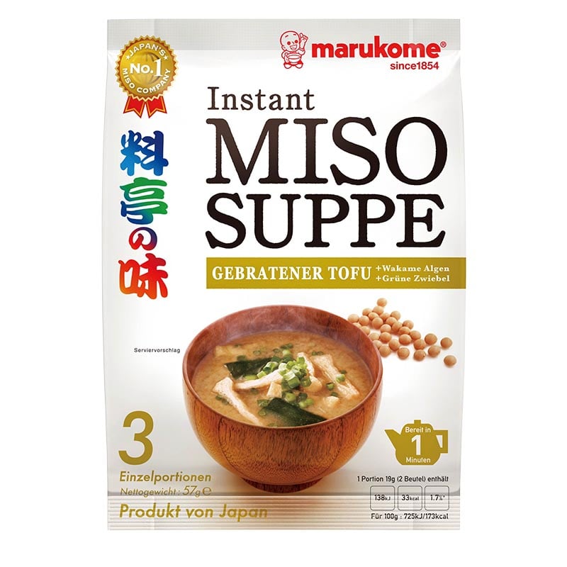 Fertige Misosuppe Frittierter Tofu 3 Portionen 57g