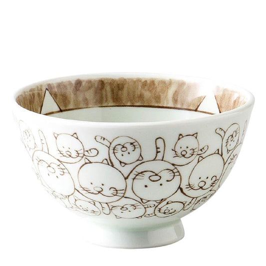 Reis Schale Hasamiyaki Neko Karakusa 11,5 cm
