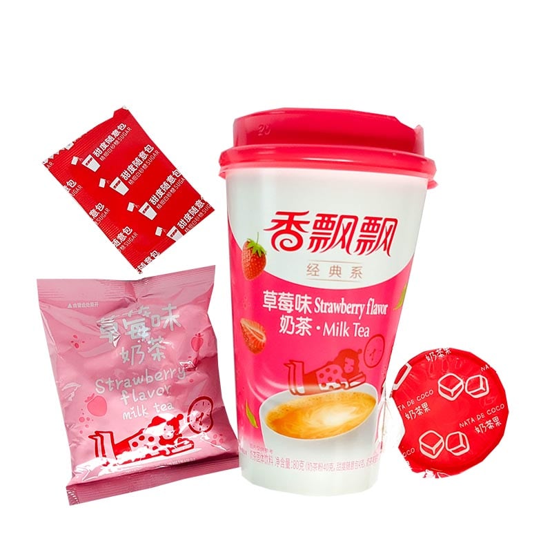 Milchtee Erdbeere, mache deinen eigenen Bubble Tea 80g
