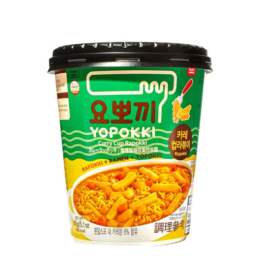 Rabokki Cup Rice Cakes & Nudeln (Curry) Yopokki