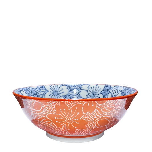 Ramen Schale Groß Blau & Rot Tokyo Design