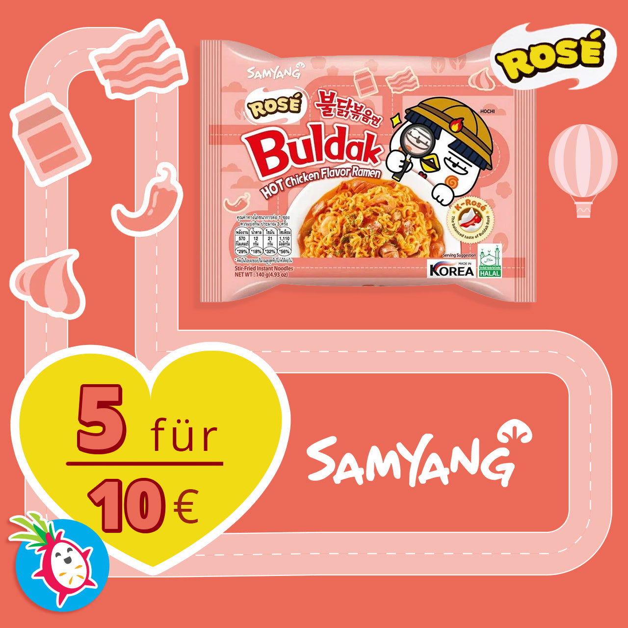 Samyang Rosé – 5 für 10 €