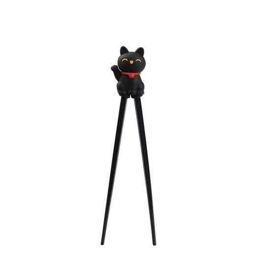 Lucky Cat Kinder-Essstäbchen Schwarz