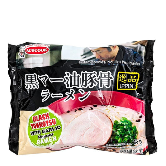 Schwarzer Knoblauch Tonkotsu Schnellnudeln