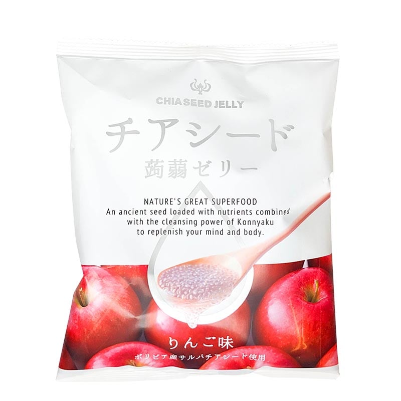 Chia-Samen und Konnyaku Geleebonbons, Apfel