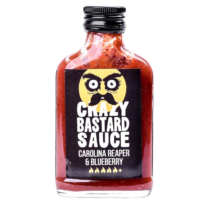 Crazy Bastard Carolina Reaper & Blaubeere Hot Sauce 100ml