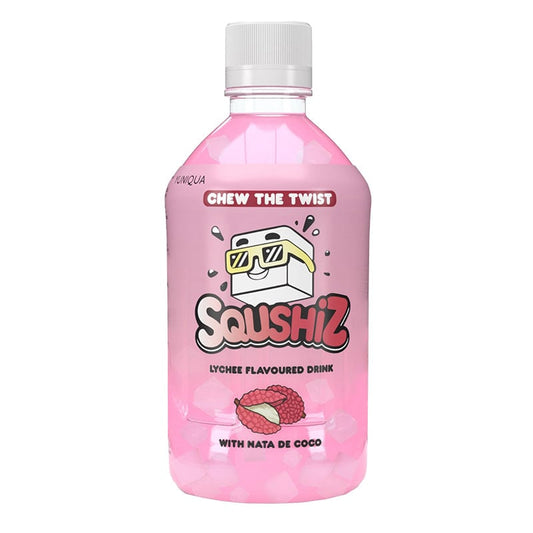 Fruchtsaft mit Nata de Coco Litschi SQUSHiZ 350ml