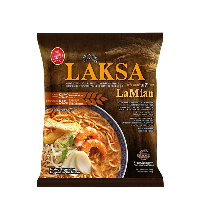 Prima Taste Laksa La Mian Vollkornnudeln echte Currypaste & Kokosmilch