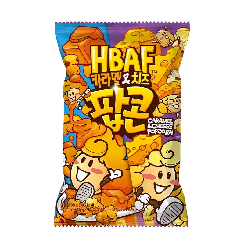 HBAF Koreansk Popcorn Caramel & Cheese 80g