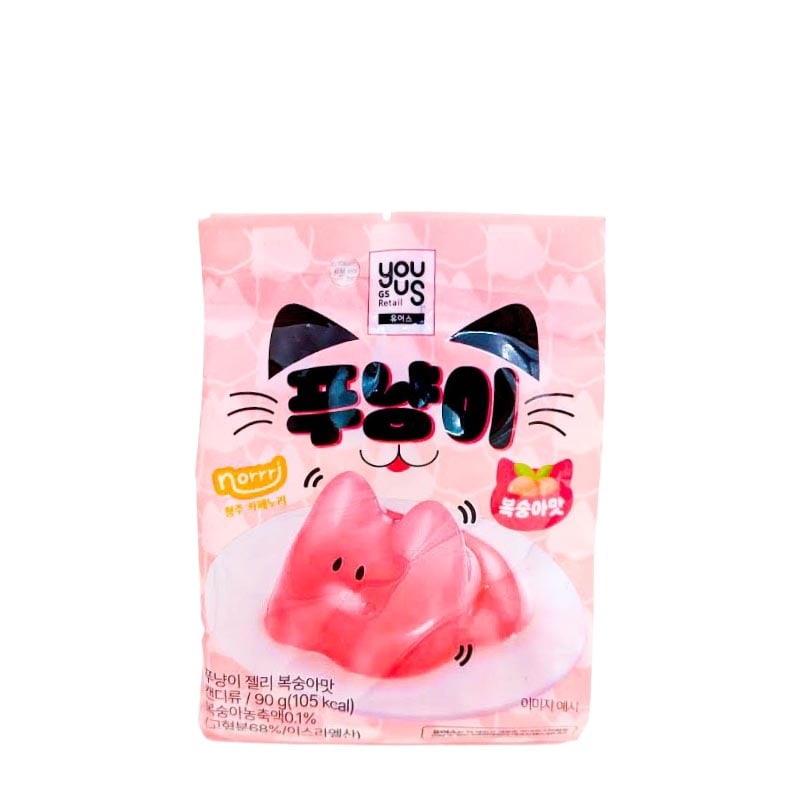 Jiggly Cat Pudding (Punyangi) Gummibonbons Pfirsich 90g